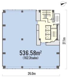新橋２目ＭＴビル基準階間取り図