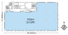 日本生命渋谷アネックスビル基準階図面