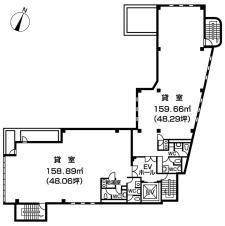 いちご渋谷神山町ビル基準階間取り図