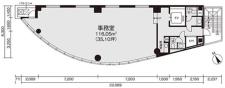 近鉄銀座中央通りビルⅢ基準階図面