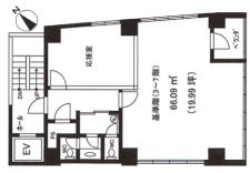 SNT八丁堀ビル基準階図面
