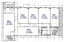 セレマ烏丸ビル基準階図面（分割）
