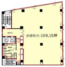 西五反田８丁目ビル基準階間取り図