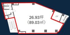 ＡＳ　ＯＮＥ東池袋ビル基準階間取り図