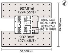 銀座6丁目-SQUARE基準階図面