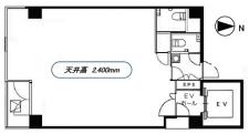 日宝九段下ビル基準階間取り図
