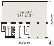 NBF小川町ビルディング基準階図面