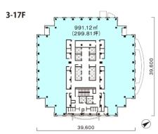 恵比寿プライムスクエアタワー基準階図面