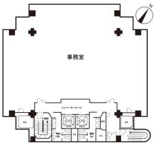 いちご西参道ビル基準階間取り図