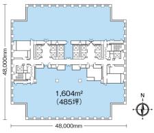 聖路加タワー基準階図面