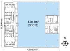 エステック情報ビル基準階図面