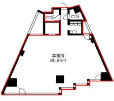 Ｊプロ代々木一丁目ビル基準階間取り図