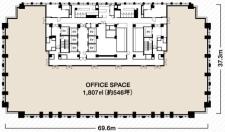 JA共済ビル基準階図面