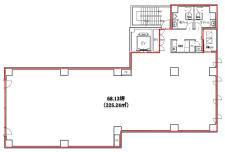 ＯＮＥＳＴ神⽥⻄福⽥町ビル基準階間取り図