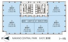 中野セントラルパークイースト基準階図面