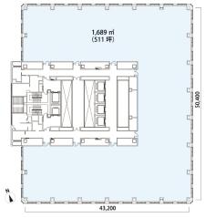 新宿フロントタワー基準階図面