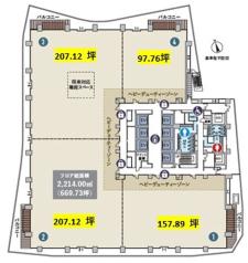 麹町弘済ビルディング基準階間取り図