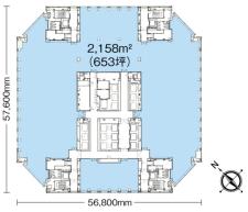 東京オペラシティ基準階図面