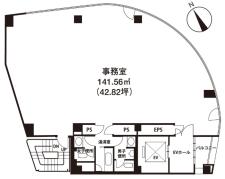 いちご西五反田ビル基準階間取り図