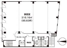 府中第一生命ビルディング基準階間取り図