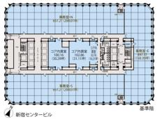 新宿センタービル基準階図面