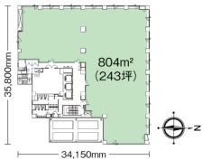 日本生命立川ビル基準階図面