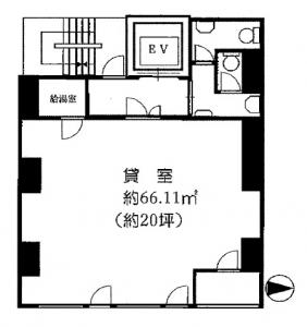 平野町ラガービル基準階間取り図