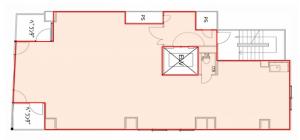 いちご御堂筋ビル基準階間取り図