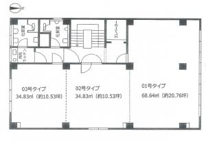 南船場じゅんさんビル基準階間取り図