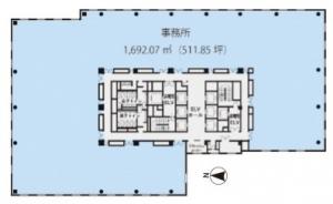 四条烏丸ＦＴスクエア基準階間取り図