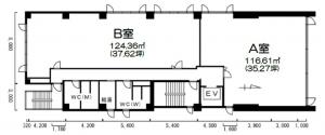 本町ドリームビル基準階間取り図