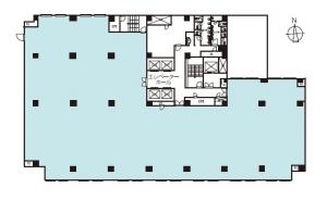 オーク堺筋本町ビル基準階間取り図