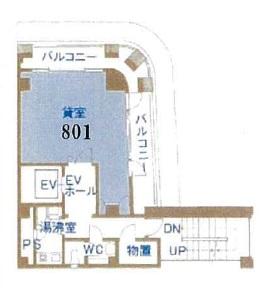 グランドールビル８階間取り図