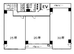 ナンバグランドビル基準階間取り図