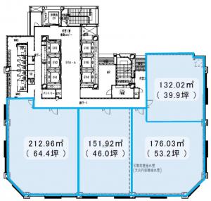 御堂筋ダイビル基準階間取り図
