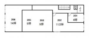 ヤシロビル２階間取り図