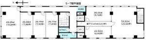 リアライズ堺筋本町ビル基準階図面