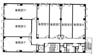 北ビル２号館基準階間取り図