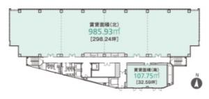 難波サンケイビル基準階間取り図