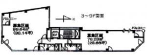 阿波堀ビル基準階図面