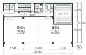 フジヒサＦＪ中之島ビル基準階間取り図