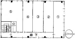 日宝立売堀ビル基準階図面