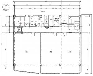 六角長谷ビル基準階間取り図