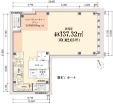 Ｓ－ＧＡＴＥ八丁堀基準階間取り図