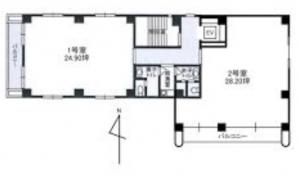 新三宝ビル基準階間取り図