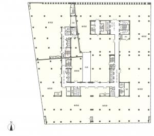 住友ビルディング第２号館基準階間取り図