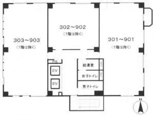 新大阪ビル東館基準階図面