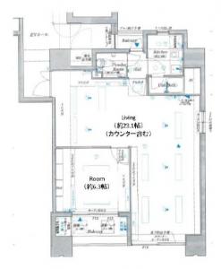ヴェール中之島北基準階間取り図