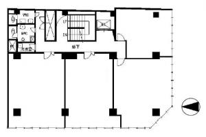 第一住建本町ビル基準階間取り図