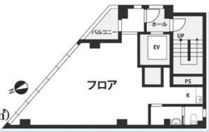 東天満キタムラビル基準階間取り図